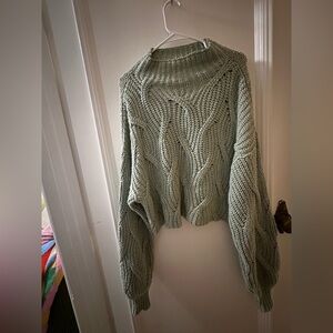 Free people green sweater
